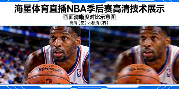 海星体育直播NBA季后赛高清技术展示，画面清晰度对比示意图