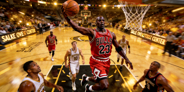 NBA总决赛历史经典时刻回顾，乔丹夺冠瞬间高清图片
